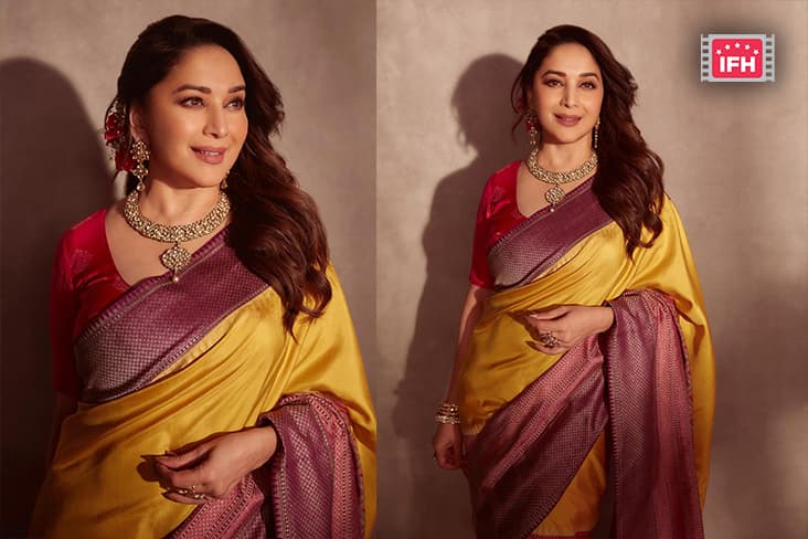 " Phoolon Ki Rani, Baharon Ki Mallika." Madhuri Dixit Looks Gorgeous In A Yellow Saree.