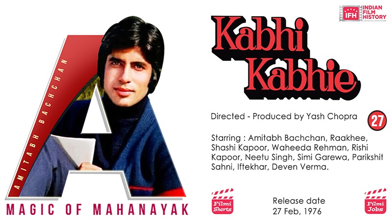 Amitabh Bachchan A Classic Bollywood Love Story Movie Kabhi Kabhi 1976