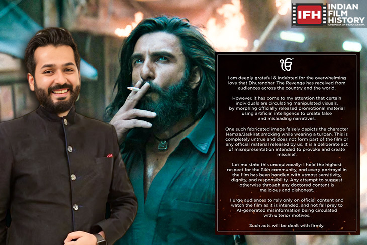 Aditya Dhar Slams With A Strong Warning Against The AI Manipulated Visuals Linking To His Film Dhurandhar The Revenge