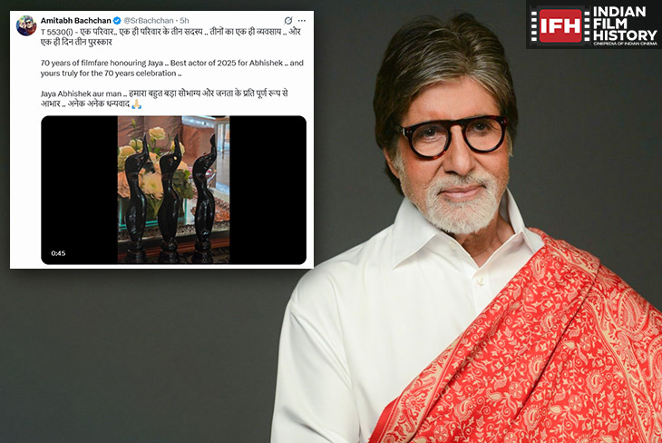 Amitabh Bachchan Is Elated With Son Abhishek Bachchan’s And Jaya Bachchan’s  Filmfare Trophies. Expresses Gratitude. 