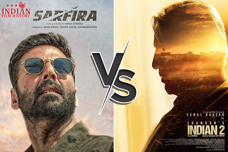 Indian 2 Vs Sarfira Day 1- Kamal Haasan Or Akshay Kumar- Who Will Win The Box Office Battle