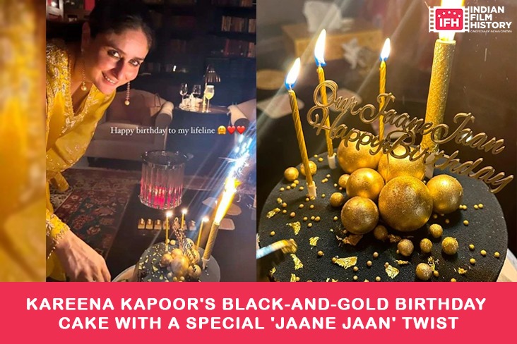 Kareena Kapoor's Black-and-gold Birthday Cake With A Special 'Jaane Jaan' Twist.