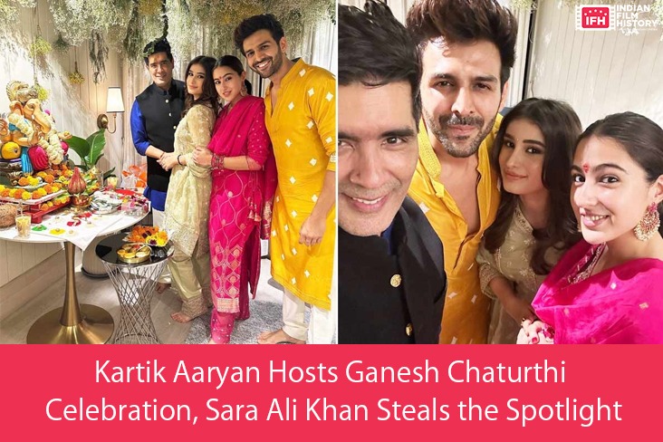Kartik Aaryan Hosts Ganesh Chaturthi Celebration, Sara Ali Khan Steals The Spotlight