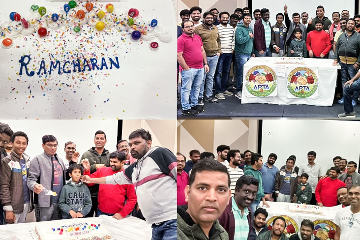 Ram Charan Honoured With A Birthday Celebration By His International Fans In Dallas, Texas.