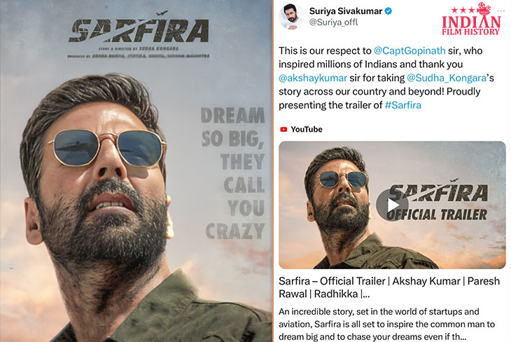 Suriya And Real-Life Hero Gopinath Showers Praise On The Trailer Of Akshay Kumar Starrer Sarfira