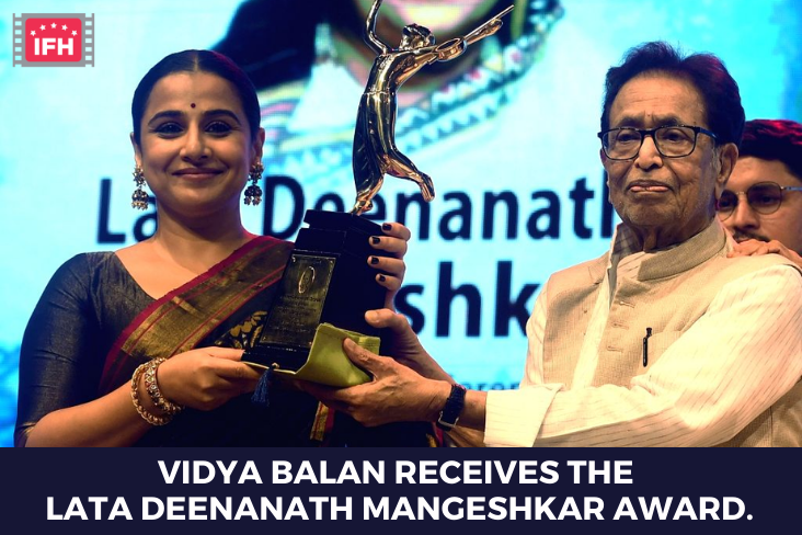 Vidya Balan Receives The Lata Deenanath Mangeshkar Award