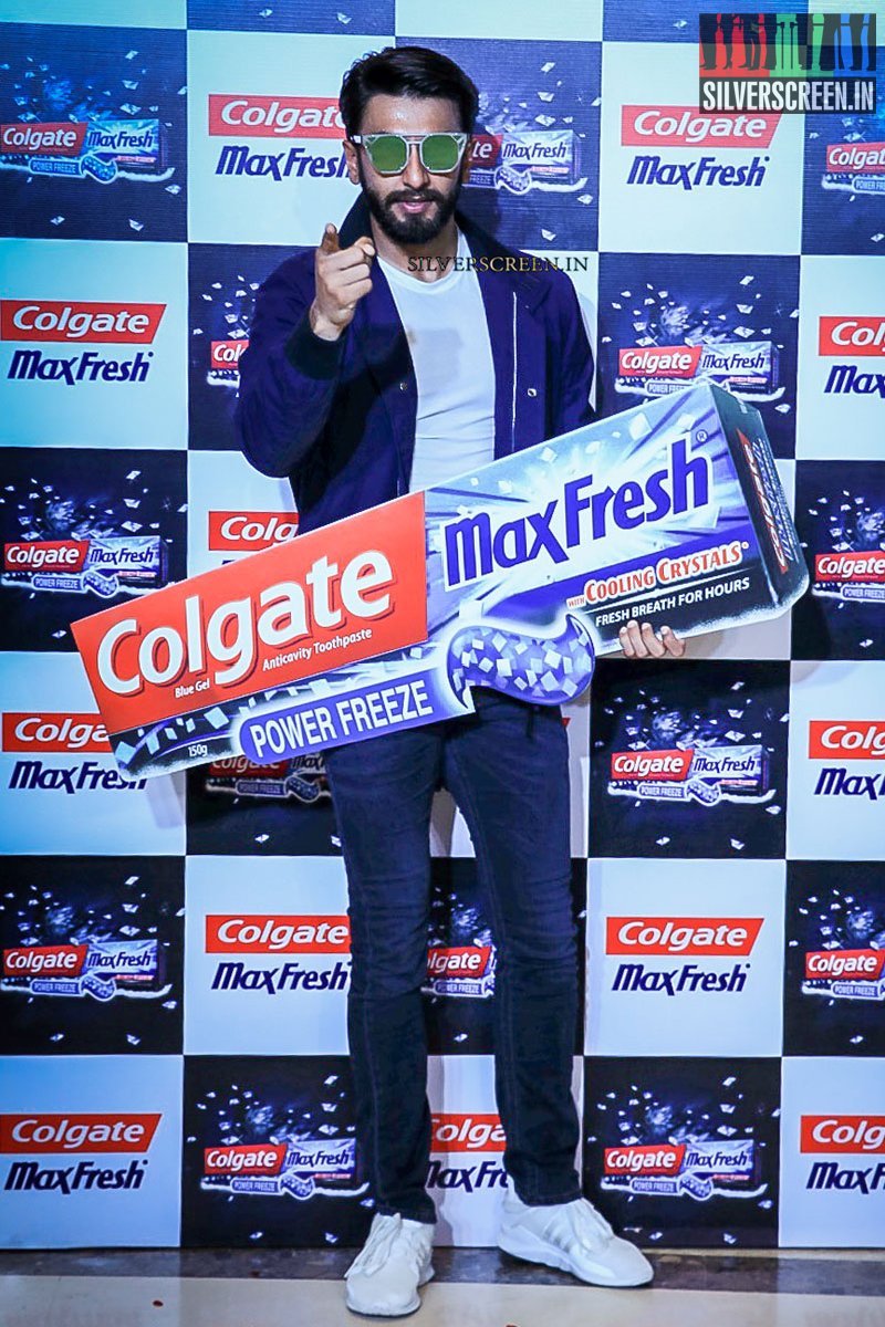 Ranveer Singh Launches Colgate Maxfresh Power Freeze Tvc