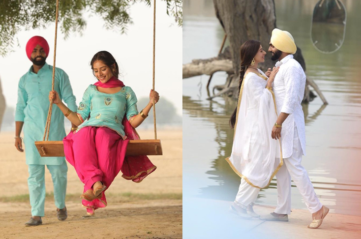 Ammy Virk and Tania show us how to color co-ordinate on the sets of ‘Sufna’