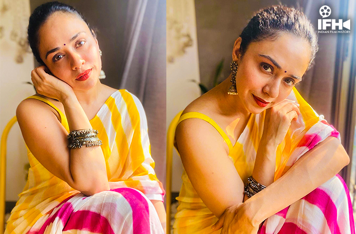 Amruta Khanvilkar Treats Fans To A Lovely Picture In A Yellow Sari
