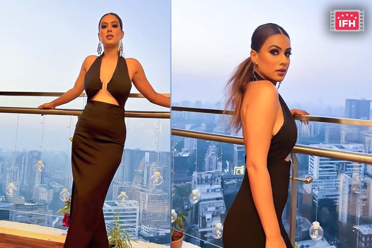 Nia Sharma Stuns In A Black Risque Dress At The Launch Of Song ‘Saat Samundar Paar’
