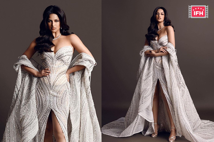 Miss Universe Harnaaz Sandhu Looks Divine In This White Sequinned Gown